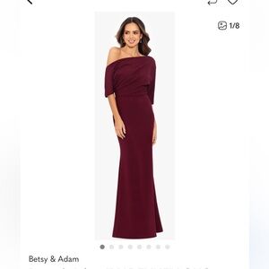 Betsy & Adam Off-Shoulder Gown new without tags